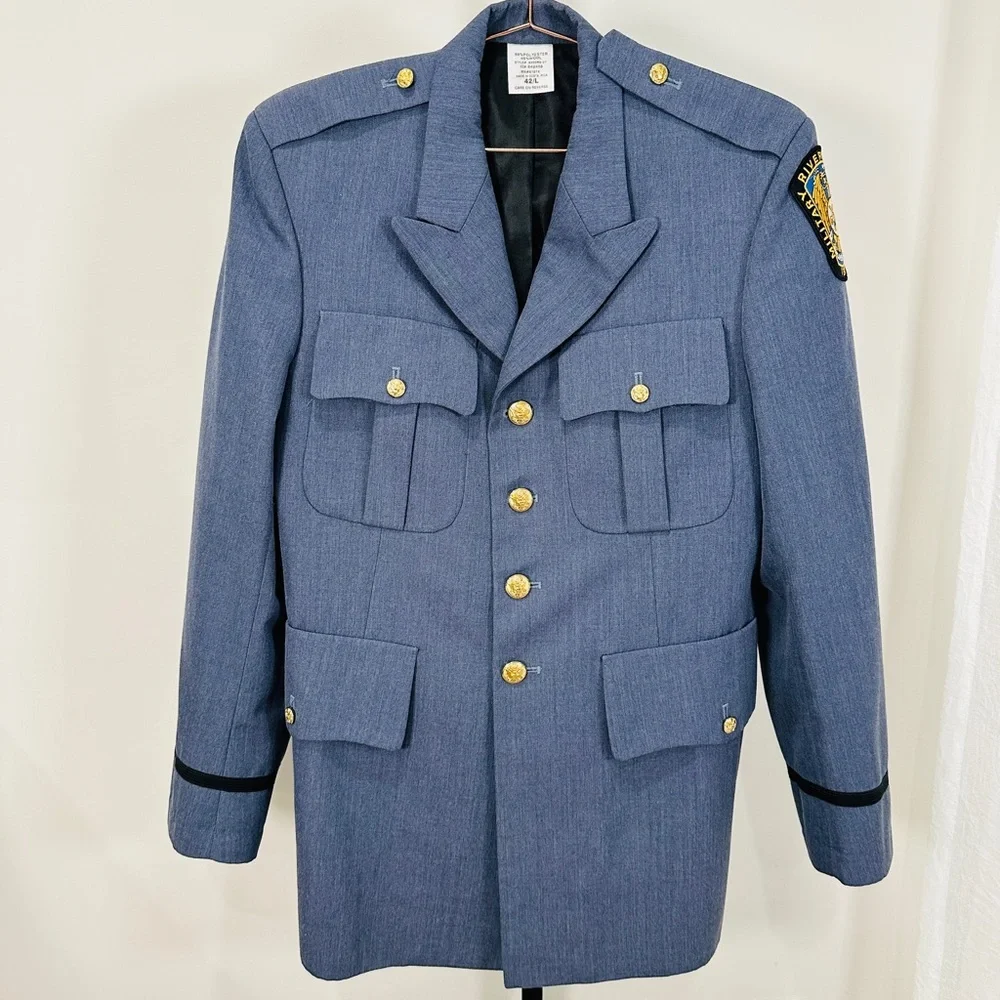 Official Military Blazer Jacket With Gold Metal Buttons Size 42L